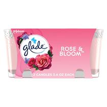Purificador de ar Candle Jar Glade Rose & Bloom, 100 ml, pacote com 2 unidades Purificador de ar Candle Jar Glade Rose & Bloom, 100 ml, pacote com 2 unidades