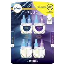 Purificador de ar Febreze Plug In, refil de combate a odores, 25 ml, pacote com 4