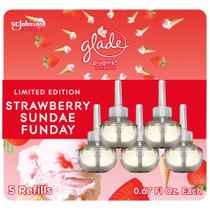 Purificador de ar Glade Plugins reabastece morango, 99 ml, pacote com 5 Purificador de ar Glade Plugins reabastece morango, 99 ml, pacote com 5