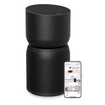 Purificador de ar inteligente TCL Breeva A3 com limpeza em 5 estágios, True HEPA (H13), remove 99,97% de poeira/bactérias/odores e muito mais, controle de aplicativo e voz, escudo automático, ultrassilencioso, preto (A315B)