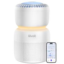 Purificador de ar LEVOIT para bebês com máquina de som de ruído branco e luz noturna sem luz azul no quarto da casa, filtro HEPA com 5 monitores de qualidade do ar, remove partículas ultrafinas, WiFi inteligente, Sprout