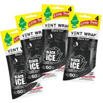 Purificador de ar Little Trees Vent Wrap Black Ice, pacote com 4