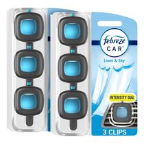 Purificador de Ar para Carro Febreze Linen & Sky 6 Clipes para Ventilação 0,06 fl oz Purificador de Ar para Carro Febreze Linen & Sky 6 Clipes para Ventilação 0,06 fl oz