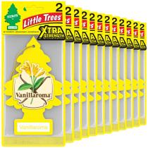 Purificador de ar para carro LITTLE TREES Vanillaroma Xtra Strength, pacote com 24
