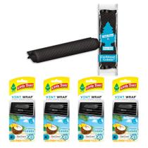 Purificador de ar para carro LITTLE TREES Vent Wrap Caribbean Colada Purificador de ar para carro LITTLE TREES Vent Wrap Caribbean Colada