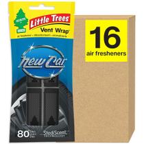 Purificador de Ar para Carro LITTLE TREES Vent Wrap - Novo Aroma - Pacote com 16 Unidades