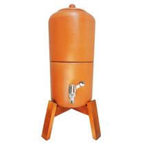 Purificador De Barro Filtro Rustico Com Apoio Suporte Base Madeira