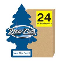 Purificador de carros Little Trees New Car Scent, pacote com 24