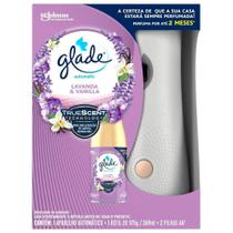 Purificador e Desodorizador de Ar Glade Aparelho Automatic Spray + Refil de Lavanda e Vanilla 175g/269ml + 2 Pilhas AA