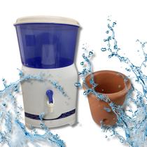 Purificador Filtro Bóia e Vela Filtração Branco Bebedouro Agua C/ Cuba De Barro 6 Litros Purificador Filtro Bóia e Vela Filtração Branco Bebedouro Agua C/ Cuba De Barro 6 Litros