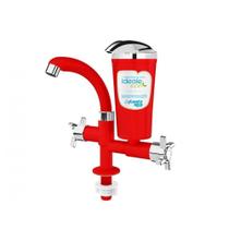 Purificador Ideale Eco Bancada Vermelho/cromado Blister Planeta Agua