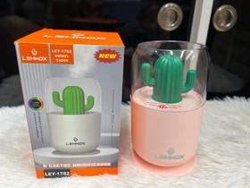 Purificador Umidificador De Ar Cacto 300ml De Mesa Com Led Chroma RGB USBAromaCactus Purificador Umidificador De Ar Cacto 300ml De Mesa Com Led Chroma RGB USBAromaCactus