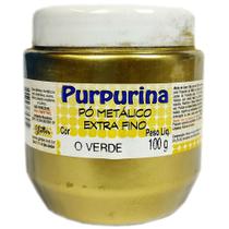 Purpurina Em Pó Ouro Verde 100g Glitter