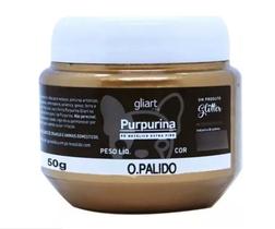 Purpurina Glitter Gliart - Pó Metálico Cor Ouro Pálido - Extra Fino - 50g