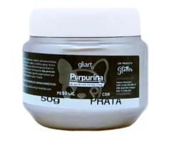 Purpurina Glitter Gliart - Pó Metálico Cor Prata Metalizado - Extra Fino - 50g