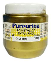 Purpurina Glitter Ouro Verde 100g