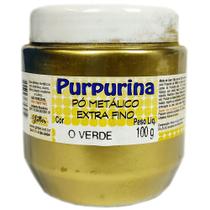 Purpurina Glitter Ouro Verde 100g