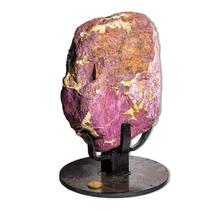 Purpurita Pedra Natural Bruto Com Base 4,9kg 19cm Classe A