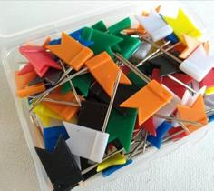 Push Pins WOIWO 100PCS, mapa colorido decorativo com bandeira Push Pins WOIWO 100PCS, mapa colorido decorativo com bandeira