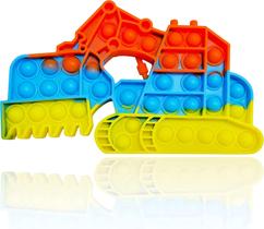 Push Pop Excavator Pop Fidget Toy, brinquedo sensorial para aliviar o estresse, Fidget Popper para necessidades especiais de autismo, presente de brinquedo pop para meninos e meninas (arco-íris)