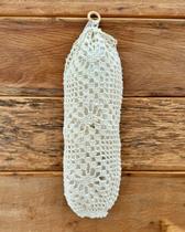 Puxa Saco Barbante Fino Losango 40mx18cm Crochê Artesanal Puxa Saco Barbante Fino Losango 40mx18cm Crochê Artesanal