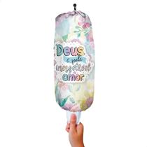 Puxa Saco Dispenser Faça Deus é Fonte Inesgotável de Amor Porta Sacolas de Tecido de Supermercado Organizador Puxa Saco Dispenser Faça Deus é Fonte Inesgotável de Amor Porta Sacolas de Tecido de Supermercado Organizador