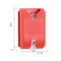 Puxa Saco/Dispenser Vermelho - Porta Sacolas Plásticas - Bem Útil