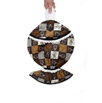Puxa Saco Estampado Peixe Café Puxa Saco Estampado Peixe Café