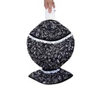 Puxa Saco Estampado Peixe Preto E Branco