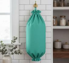 Puxa Saco Grande em Tecido Oxford Reforçado Porta Sacolas Plásticas Organizador de Cozinha Puxa Saco Grande em Tecido Oxford Reforçado Porta Sacolas Plásticas Organizador de Cozinha