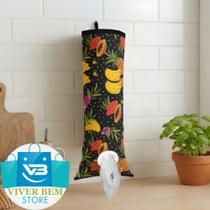 Puxa Saco Impermeável Dispenser de Sacolas Premium Cor:Frutas