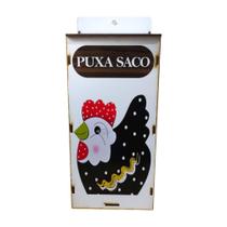 Puxa Saco mdf Modelo Galinha de Pendurar - Adesivado - Decore Casa Puxa Saco mdf Modelo Galinha de Pendurar - Adesivado - Decore Casa