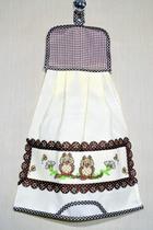 Puxa Saco Palha Bordado - Corujinhas