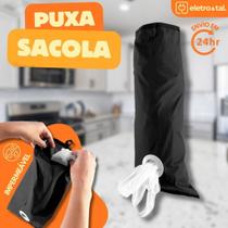 Puxa Saco Porta Sacolas Preto Impermeável - BemPrat
