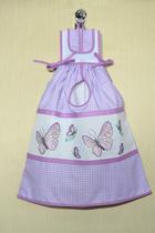 Puxa Saco Xadrez Bordado - Borboletas Puxa Saco Xadrez Bordado - Borboletas