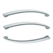 Puxador 128mm Cromado Kit 3un Beckmann Premium