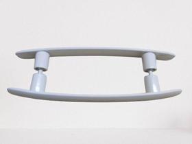 Puxador 400 MM ENTRE FUROS Para Porta Vidro Branco - Hela