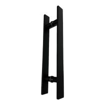 Puxador 45cm Inox Barra Chata Preto, Entre Furos 30cm