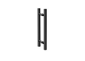 Puxador aço duplo para porta preto 60cm Prostell - Prosteel