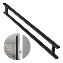 Puxador Aço Inox Preto 60cm Resistente Vários Modelos de Portas