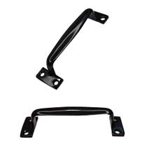Puxador Alça De Alumínio P/ Porta Camarão 10cm Preto 6 peças Puxador Alça De Alumínio P/ Porta Camarão 10cm Preto 6 peças
