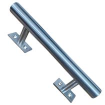 Puxador alça latao macico cromo escovado sobrepor