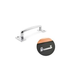 Puxador Alça Sobrepor Cromado 10 Cm Para Portas de Aço