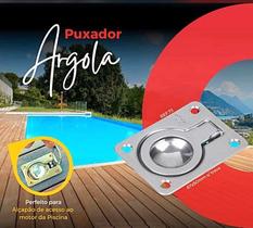 Puxador alça Tipo Concha Com Argola De Embutir Inox Mahler deck tampo piscina baú caixa case Ref 73