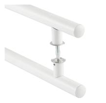 Puxador alumínio tubular redondo para portas 30x40cm branco Puxador alumínio tubular redondo para portas 30x40cm branco