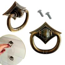 Puxador Argola Vintage Ouro Velho em Metal de Alta Qualidade