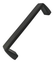 Puxador Arquivo Preto 96mm Gaveta Escritório - 10 Unidades