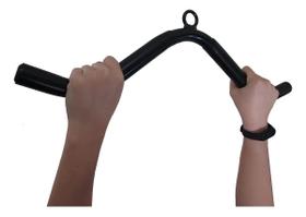 Puxador Barra W Curva 60cm Academia Treino Biceps Triceps