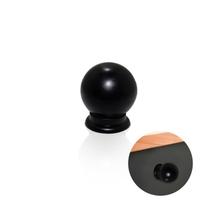 Puxador Bola Preto 30 Mm Em Plástico