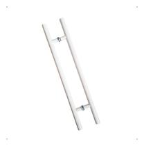 Puxador Branco Alumínio 80cm Para Portas Pivotantes Portão Madeira Vidro Blindex Puxador Branco Alumínio 80cm Para Portas Pivotantes Portão Madeira Vidro Blindex